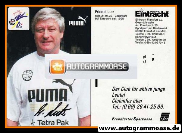 Autogramm Fussball | Eintracht Frankfurt | 1995 | Friedel LUTZ