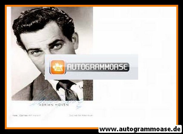 Autogramm Film | Adrian HOVEN | 1951 "Das Weisse Abenteuer" (Portrait SW)