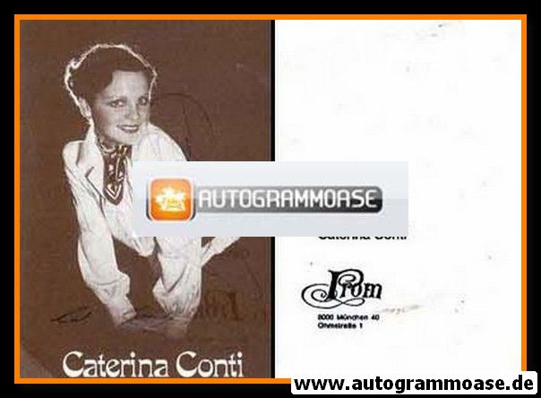 Autogramm Schauspieler | Caterina CONTI | 1970er (Portrait SW) Prom