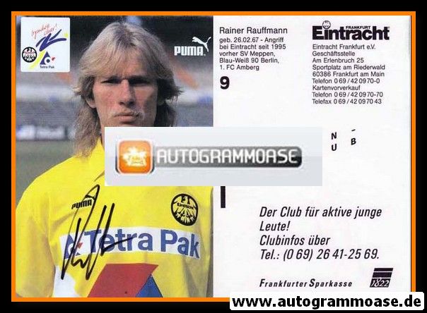 Autogramm Fussball | Eintracht Frankfurt | 1995 | Rainer RAUFFMANN