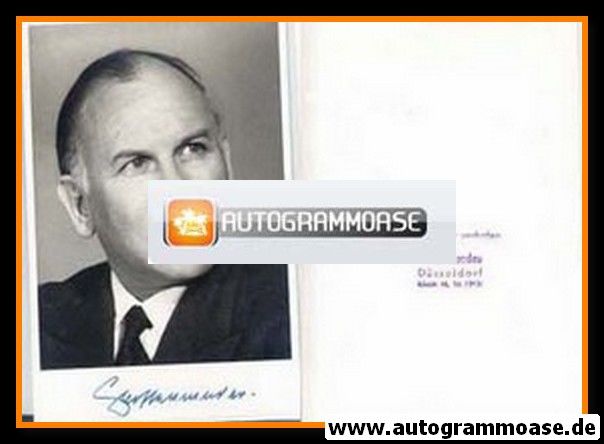 Autogramm Politik | CDU | Eugen GERSTENMAIER | 1950er (Portrait SW) 1 Bundestagspräsident