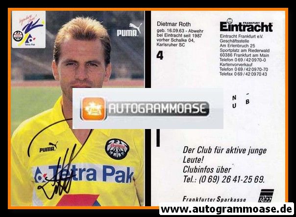 Autogramm Fussball | Eintracht Frankfurt | 1995 | Dietmar ROTH