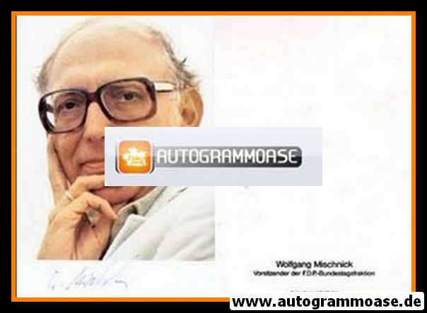 Autogramm Politik | FDP | Wolfgang MISCHNICK | 1980er (Portrait Color)