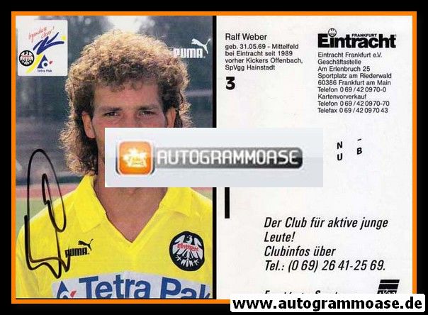 Autogramm Fussball | Eintracht Frankfurt | 1995 | Ralf WEBER