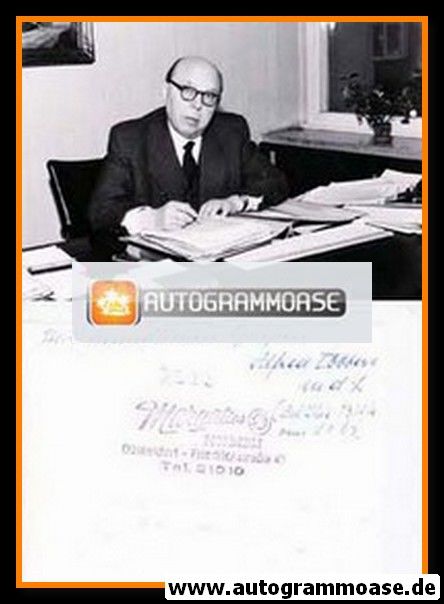 Autogramm Politik | SPD | Alfred DOBBERT | 1960er (Portrait SW)