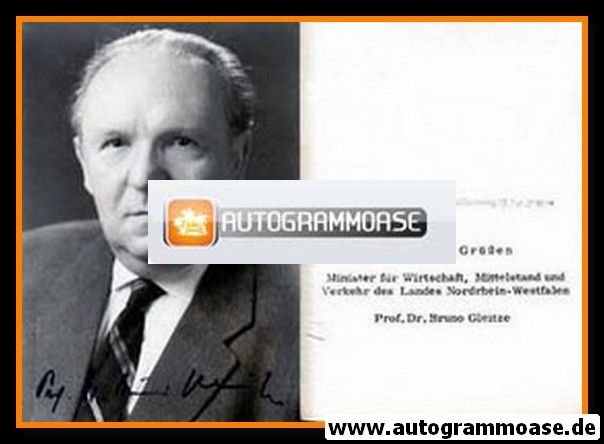 Autogramm Politik | SPD | Bruno GLEITZE | 1960er (Portrait SW)