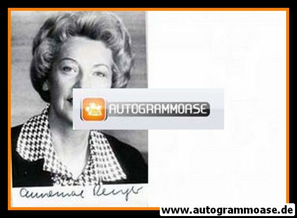 Autogramm Politik | SPD | Annemarie RENGER | 1970er Foto (Portrait SW) 1