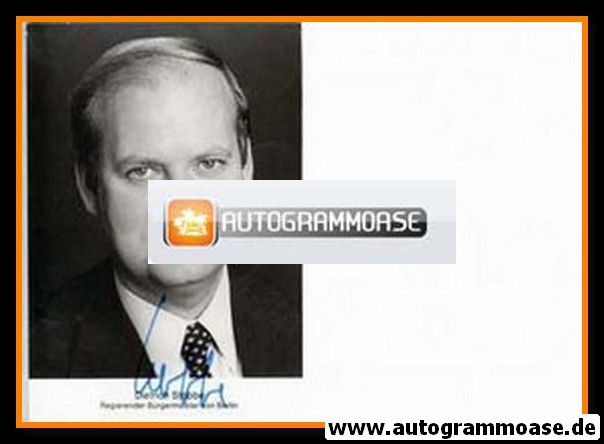 Autogramm Politik | SPD | Dietrich STOBBE | 1970er (Portrait SW) 2