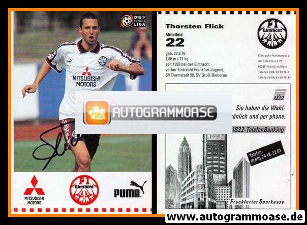 Autogramm Fussball | Eintracht Frankfurt | 1996 | Thorsten FLICK