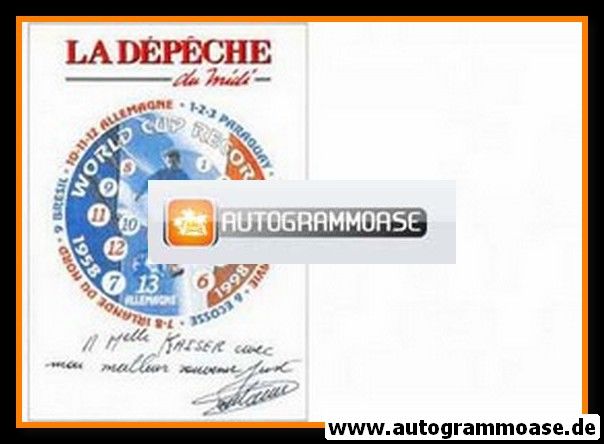 Autogramm Fussball | Frankreich | 1958 WM Retro | Just FONTAINE (La Depeche) 3