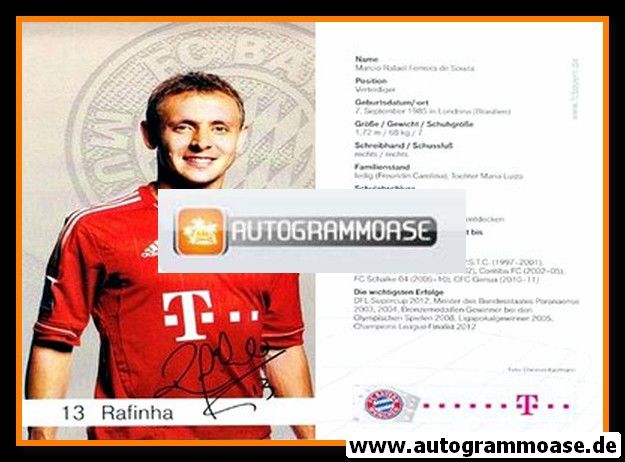 Autogramm Fussball | FC Bayern München | 2012 Druck | RAFINHA