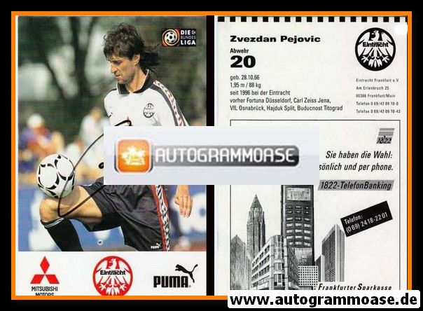 Autogramm Fussball | Eintracht Frankfurt | 1996 | Zvezdan PEJOVIC