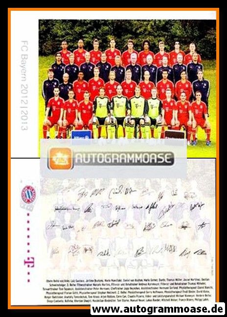 Mannschaftskarte Fussball | FC Bayern München | 2012