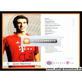 Autogramm Fussball | FC Bayern München | 2012 Druck | Javier MARTINEZ