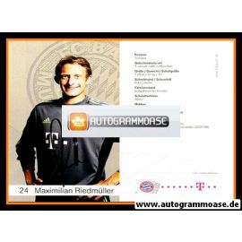Autogramm Fussball | FC Bayern München | 2012 | Maximilian RIEDMÜLLER