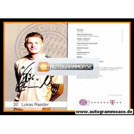 Autogramm Fussball | FC Bayern München | 2012 | Lukas RAEDER