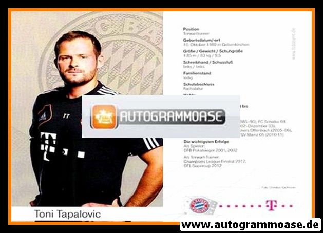 Autogramm Fussball | FC Bayern München | 2012 | Toni TAPALOVIC