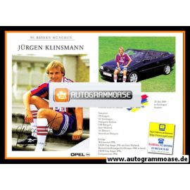 Autogramm Fussball | FC Bayern München | 1996 Druck | Jürgen KLINSMANN