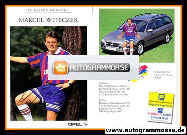 Autogramm Fussball | FC Bayern München | 1996 Druck | Marcel WITECZEK
