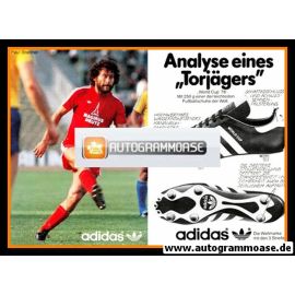 Autogrammkarte Fussball | FC Bayern München | 1980er Adidas | Paul BREITNER 