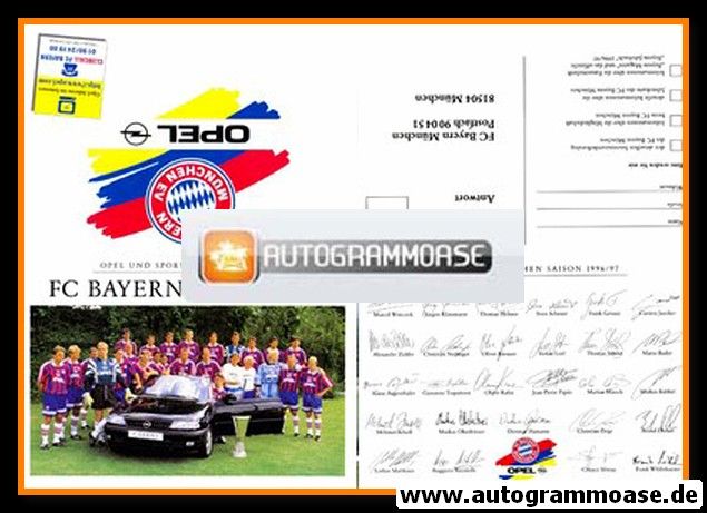 Mannschaftskarte Fussball | FC Bayern München | 1996 Opel (Klappkarte)