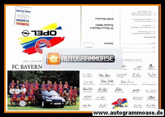 Mannschaftskarte Fussball | FC Bayern München | 1994 Opel (Klappkarte)