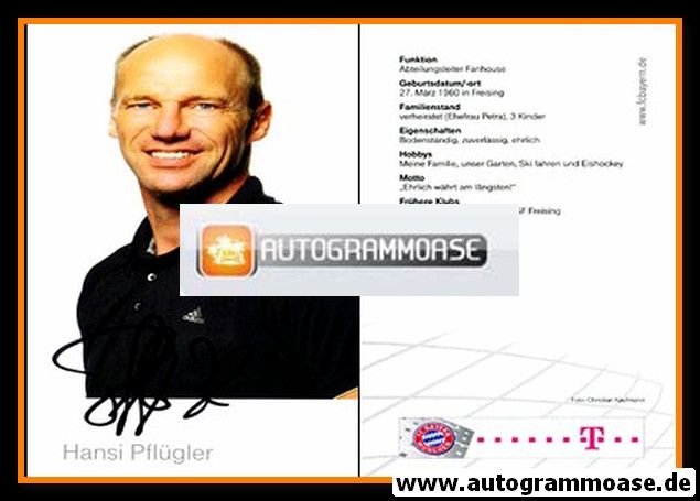 Autogramm Fussball | FC Bayern München | 2011 | Hans PFLÜGLER