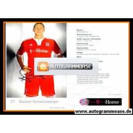 Autogramm Fussball | FC Bayern München | 2009 Druck | Bastian SCHWEINSTEIGER