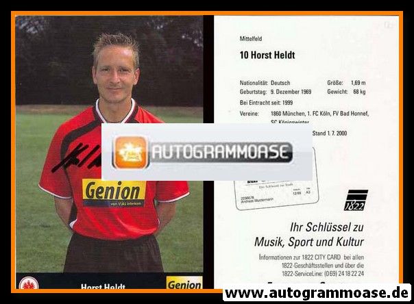 Autogramm Fussball | Eintracht Frankfurt | 2000 | Horst HELDT