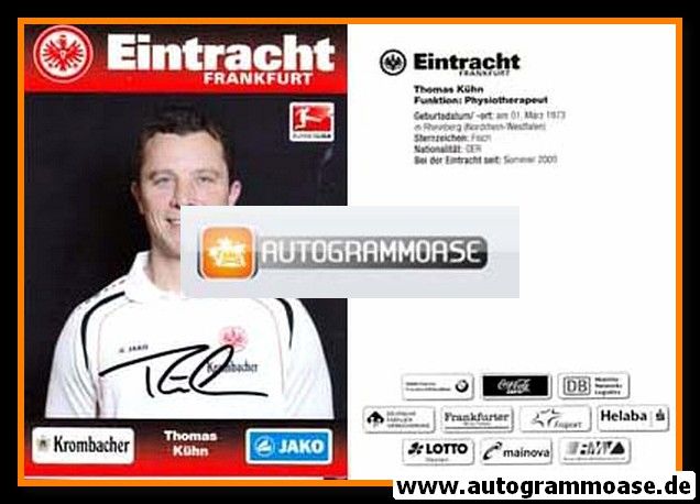 Autogramm Fussball | Eintracht Frankfurt | 2012 | Thomas KÜHN