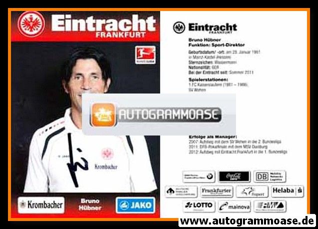 Autogramm Fussball | Eintracht Frankfurt | 2012 | Bruno HÜBNER