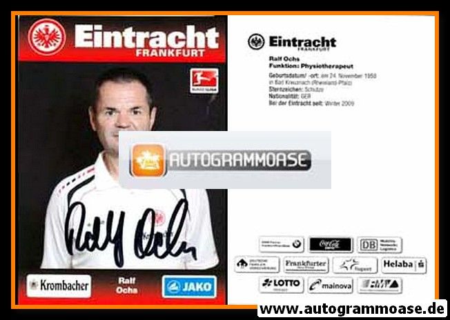 Autogramm Fussball | Eintracht Frankfurt | 2012 | Ralf OCHS