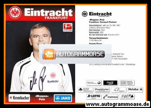 Autogramm Fussball | Eintracht Frankfurt | 2012 | Manfred PETZ