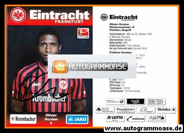 Autogramm Fussball | Eintracht Frankfurt | 2012 | Oliver OCCEAN