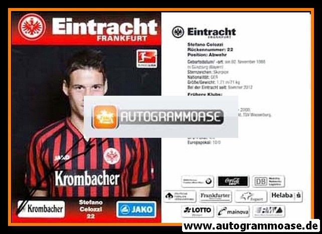 Autogramm Fussball | Eintracht Frankfurt | 2012 | Stefano CELOZZI