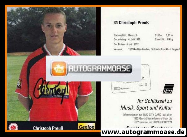 Autogramm Fussball | Eintracht Frankfurt | 2000 | Christoph PREUSS (1)