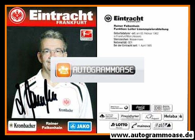 Autogramm Fussball | Eintracht Frankfurt | 2012 | Rainer FALKENHAIN