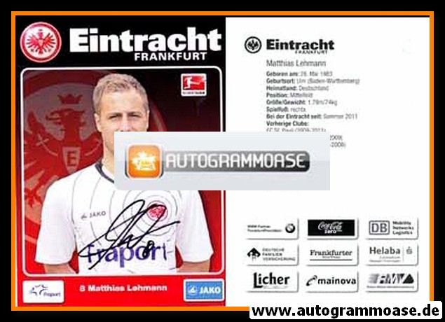 Autogramm Fussball | Eintracht Frankfurt | 2011 | Matthias LEHMANN