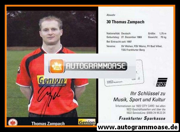 Autogramm Fussball | Eintracht Frankfurt | 2000 | Thomas ZAMPACH