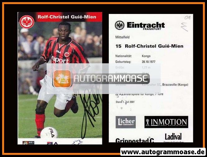 Autogramm Fussball | Eintracht Frankfurt | 2001 | Rolf-Christel GUIE-MIEN