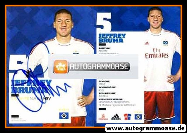 Autogramm Fussball | Hamburger SV | 2012 | Jeffrey BRUMA