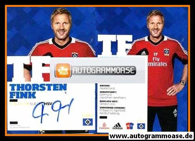 Autogramm Fussball | Hamburger SV | 2012 | Thorsten FINK