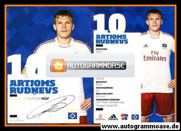 Autogramm Fussball | Hamburger SV | 2012 | Artjoms RUDNEVS