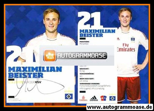 Autogramm Fussball | Hamburger SV | 2012 | Maximilian BEISTER