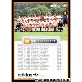 Mannschaftskarte Fussball | SC Freiburg | 1983 Adidas