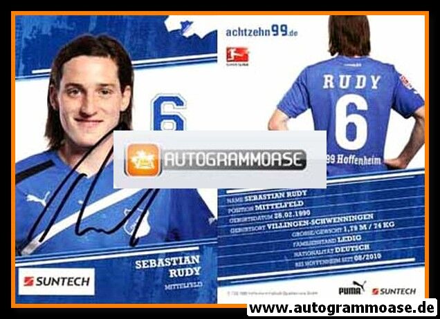 Autogramm Fussball | TSG 1899 Hoffenheim | 2011 | Sebastian RUDY