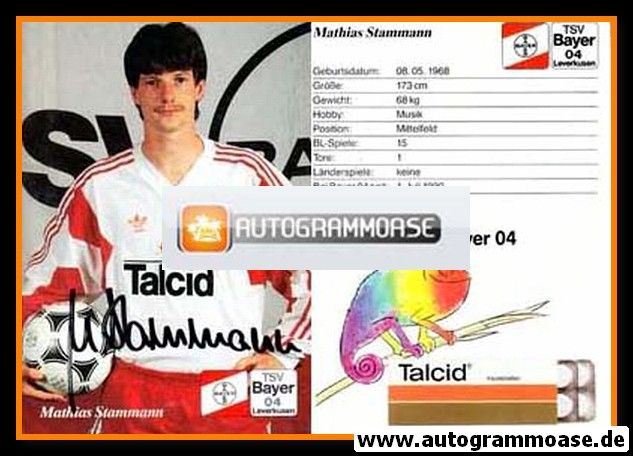 Autogramm Fussball | Bayer Leverkusen | 1991-2 | Mathias STAMMANN