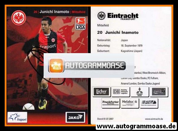 Autogramm Fussball | Eintracht Frankfurt | 2007 | Junichi INAMOTO