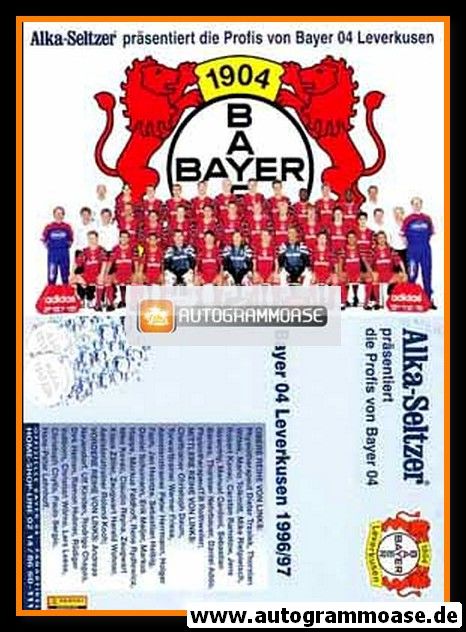 Mannschaftskarte Fussball | Bayer Leverkusen | 1996