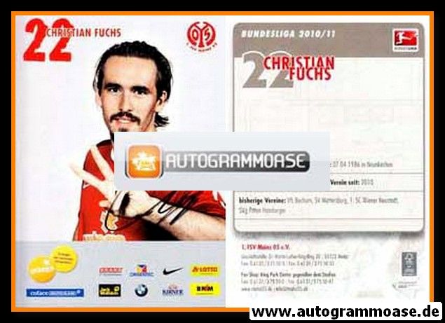 Autogramm Fussball | FSV Mainz 05 | 2010 | Christian FUCHS